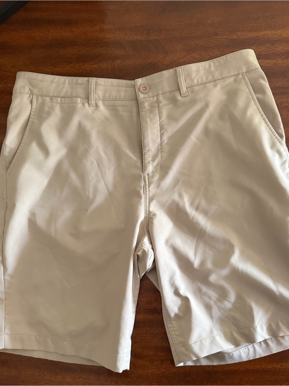 johnnie-O Tan Performance Flat Front Shorts